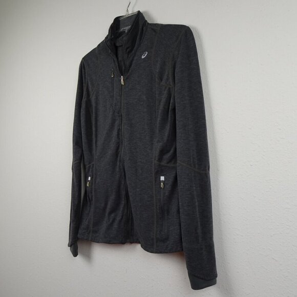 ASICS Thermopolis Jacket Women’s Size M Gray Full Zip NWOT Running Gym - Picture 4 of 7